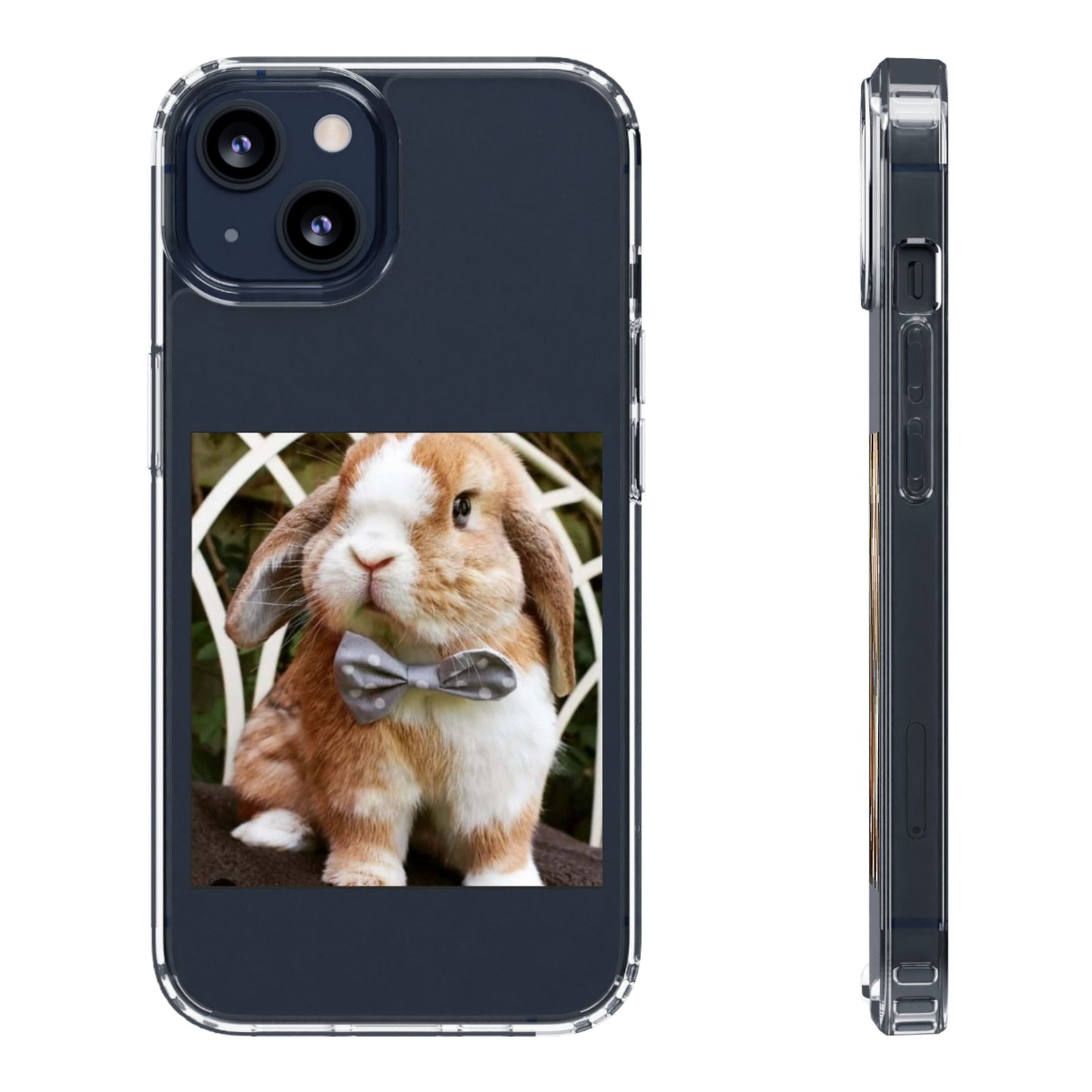 Clear Bunny Phone Case, Cute Rabbit Clear Case, Transparent Phone Cover, Animal Lover Gift, Easter Gift, Pet Lovers