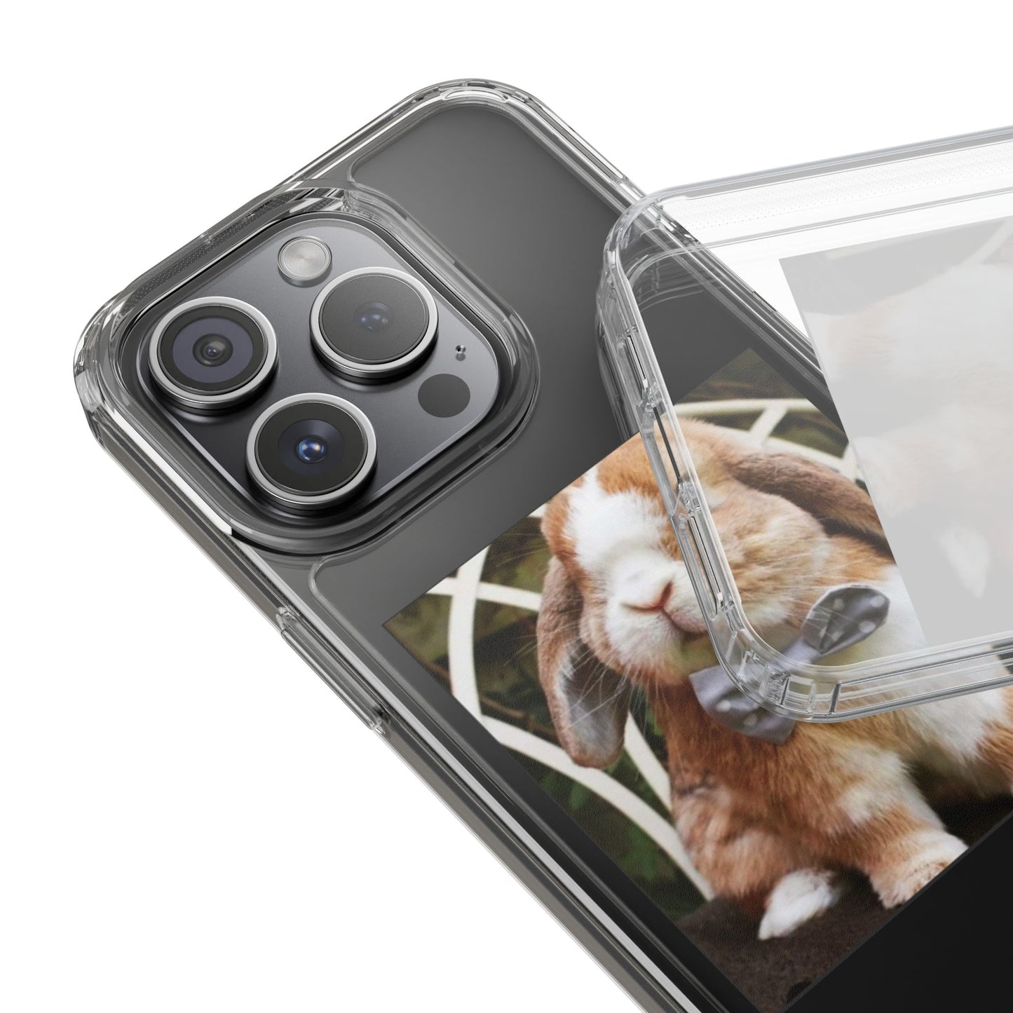Clear Bunny Phone Case, Cute Rabbit Clear Case, Transparent Phone Cover, Animal Lover Gift, Easter Gift, Pet Lovers
