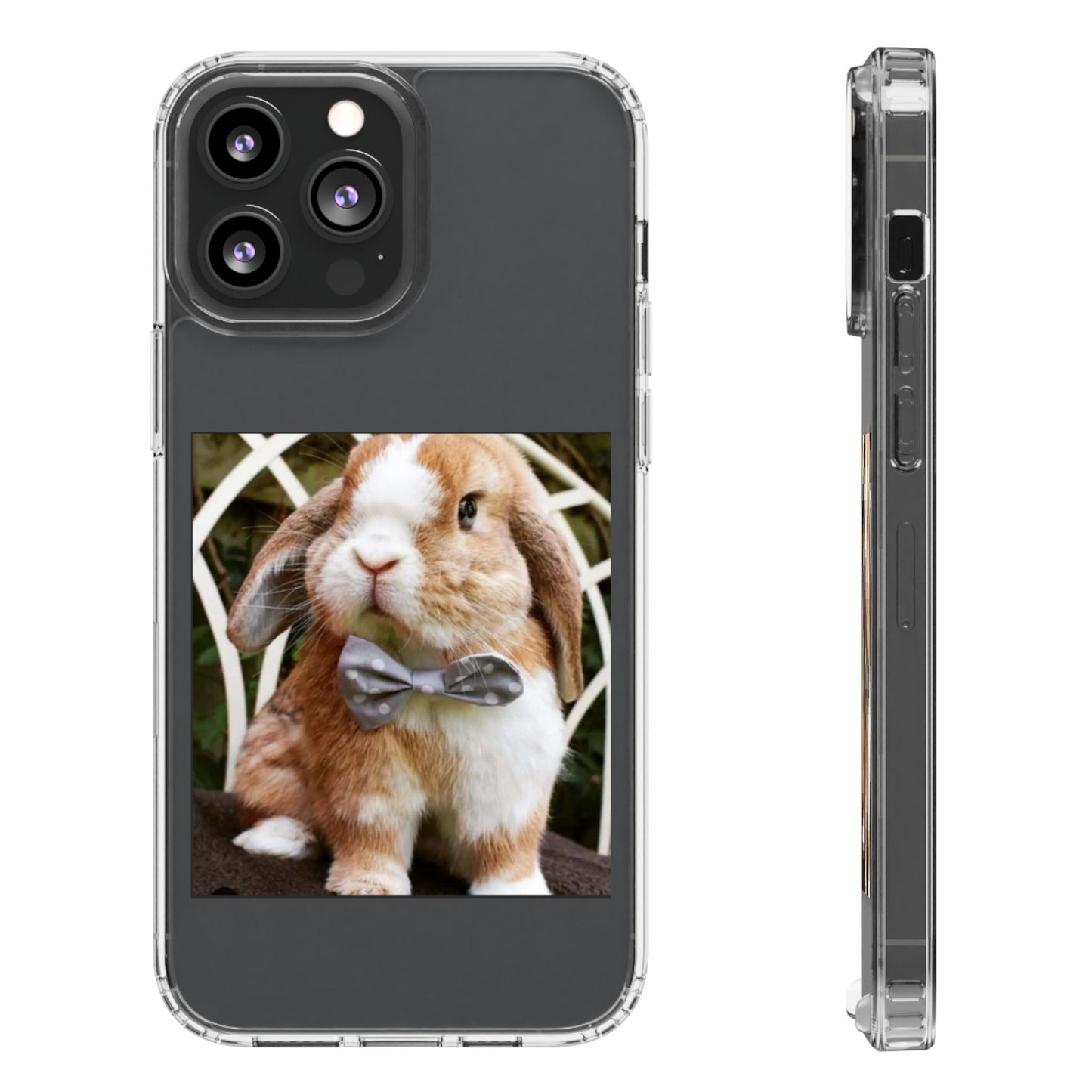 Clear Bunny Phone Case, Cute Rabbit Clear Case, Transparent Phone Cover, Animal Lover Gift, Easter Gift, Pet Lovers
