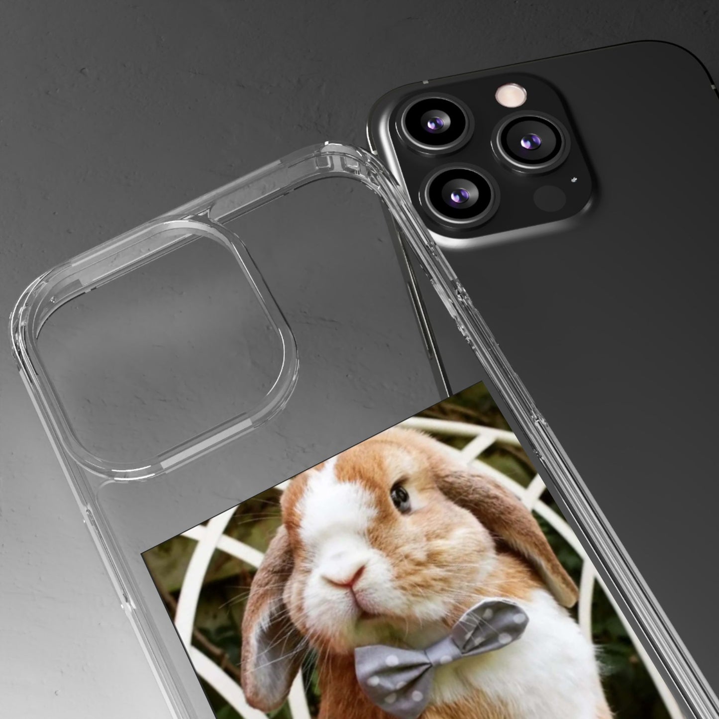 Clear Bunny Phone Case, Cute Rabbit Clear Case, Transparent Phone Cover, Animal Lover Gift, Easter Gift, Pet Lovers