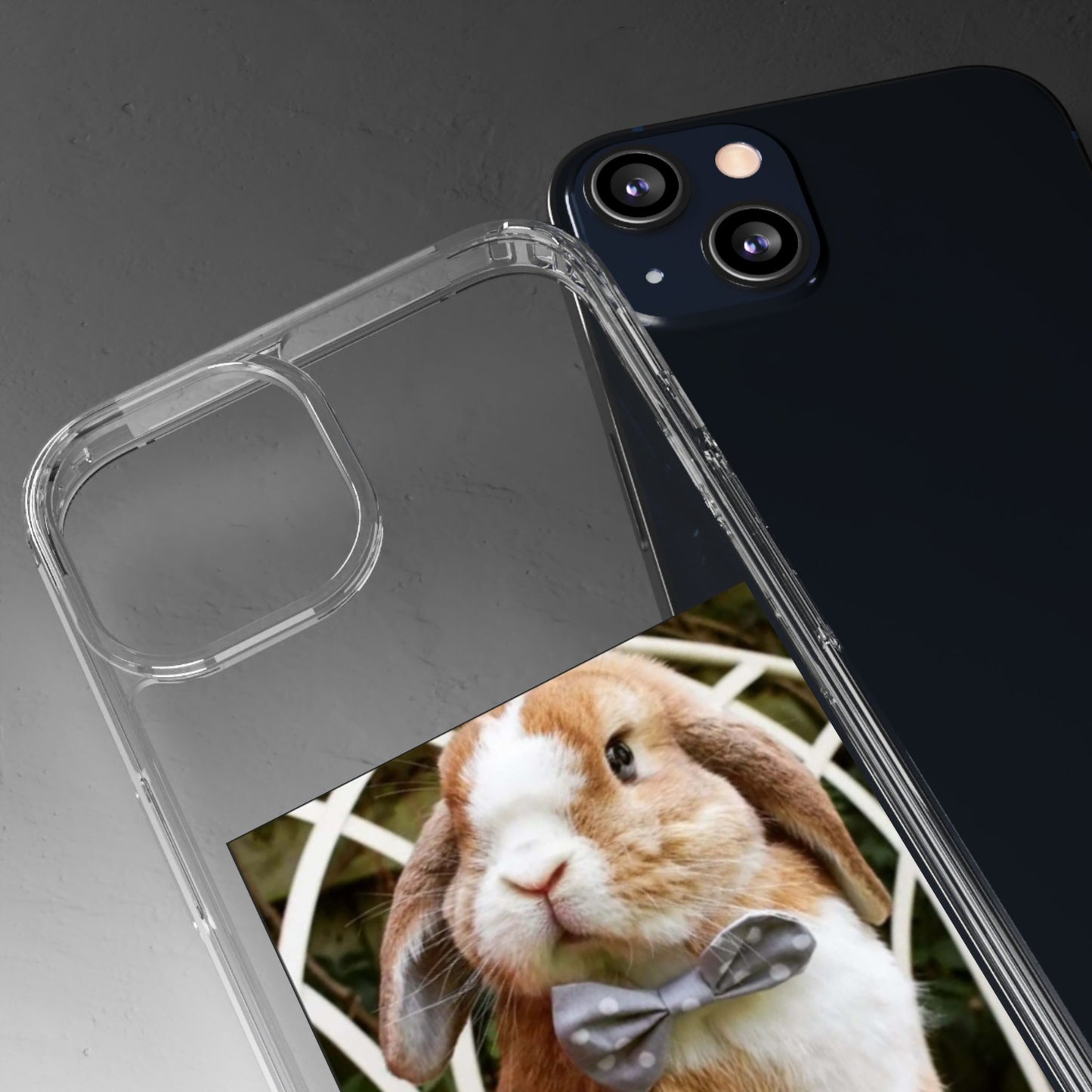 Clear Bunny Phone Case, Cute Rabbit Clear Case, Transparent Phone Cover, Animal Lover Gift, Easter Gift, Pet Lovers