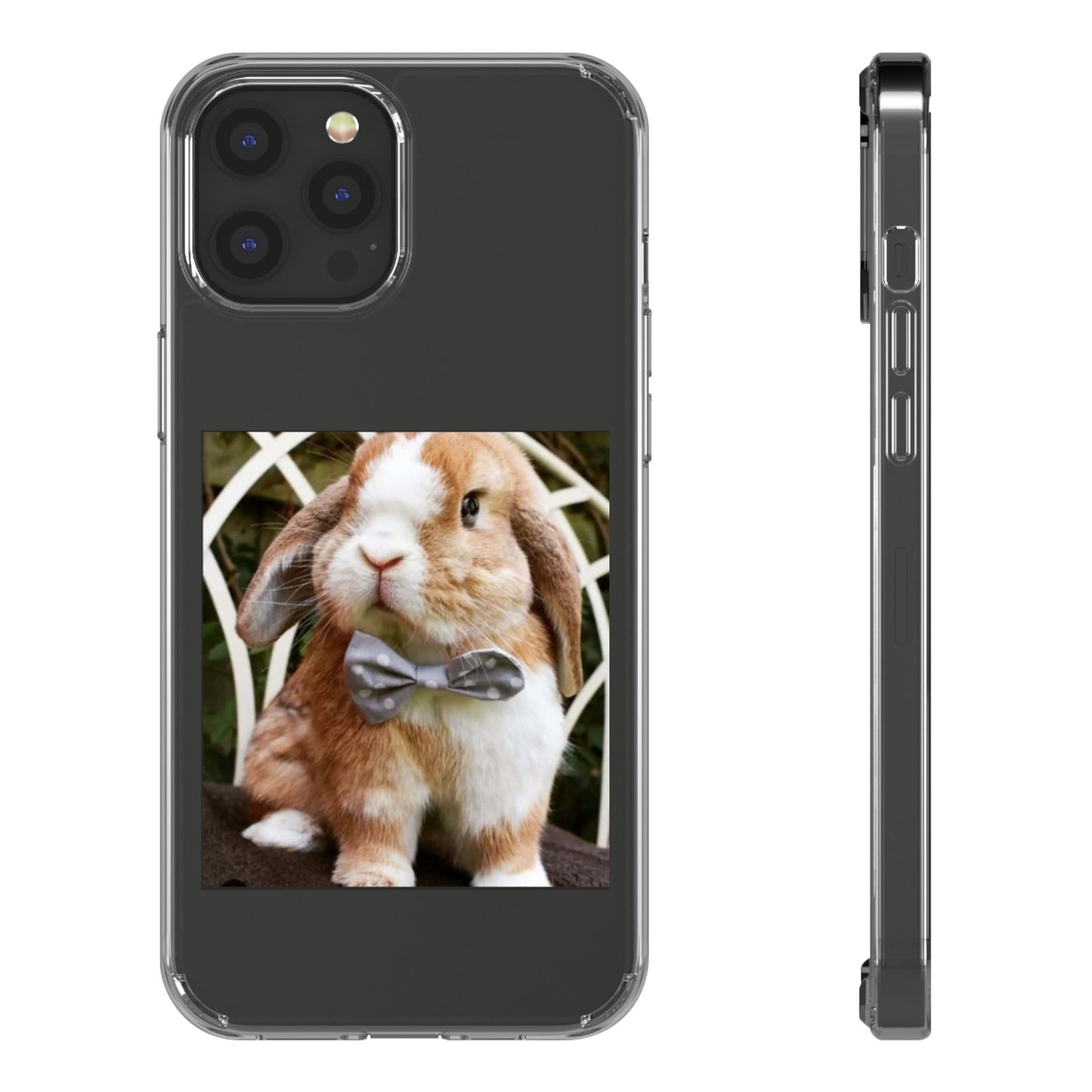 Clear Bunny Phone Case, Cute Rabbit Clear Case, Transparent Phone Cover, Animal Lover Gift, Easter Gift, Pet Lovers