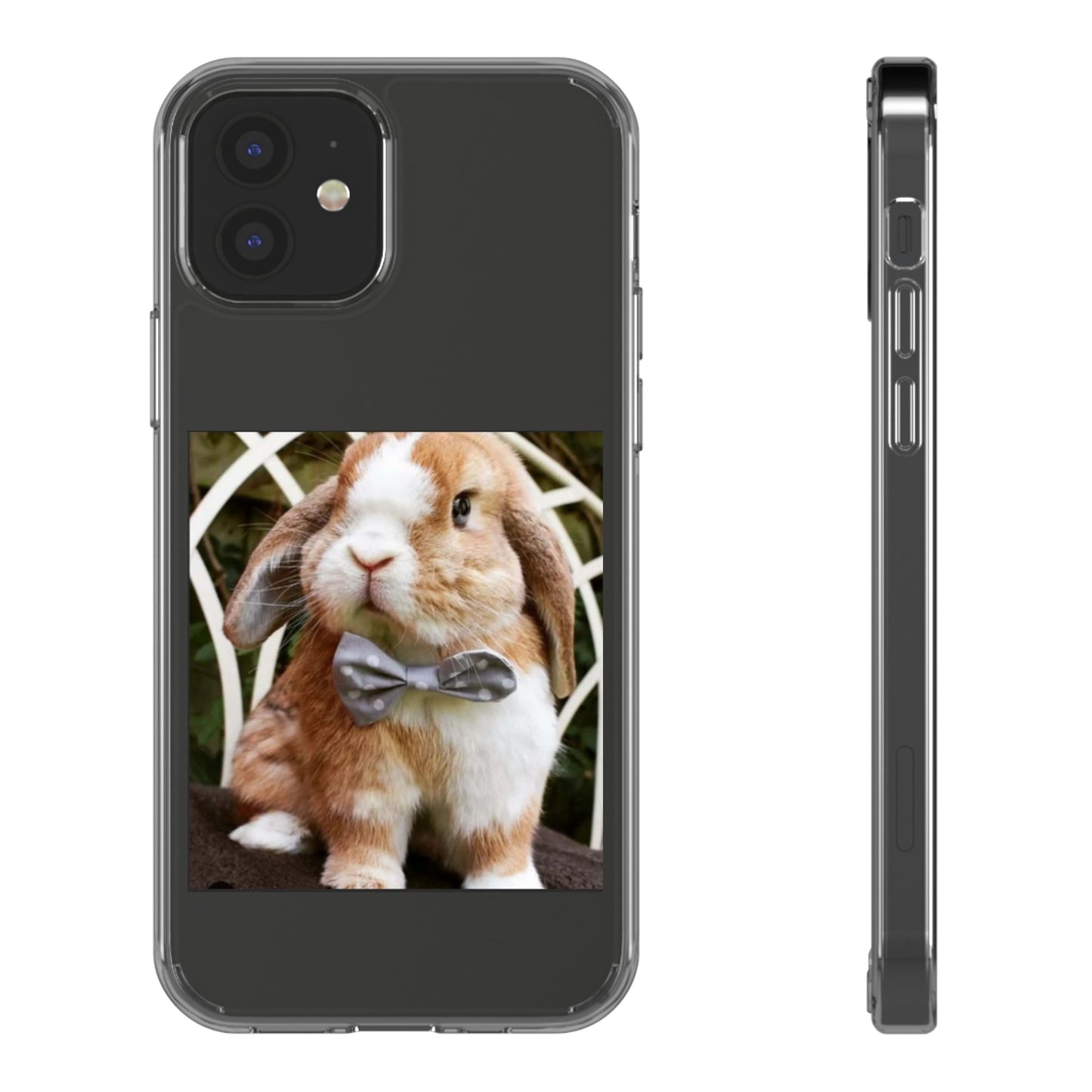Clear Bunny Phone Case, Cute Rabbit Clear Case, Transparent Phone Cover, Animal Lover Gift, Easter Gift, Pet Lovers