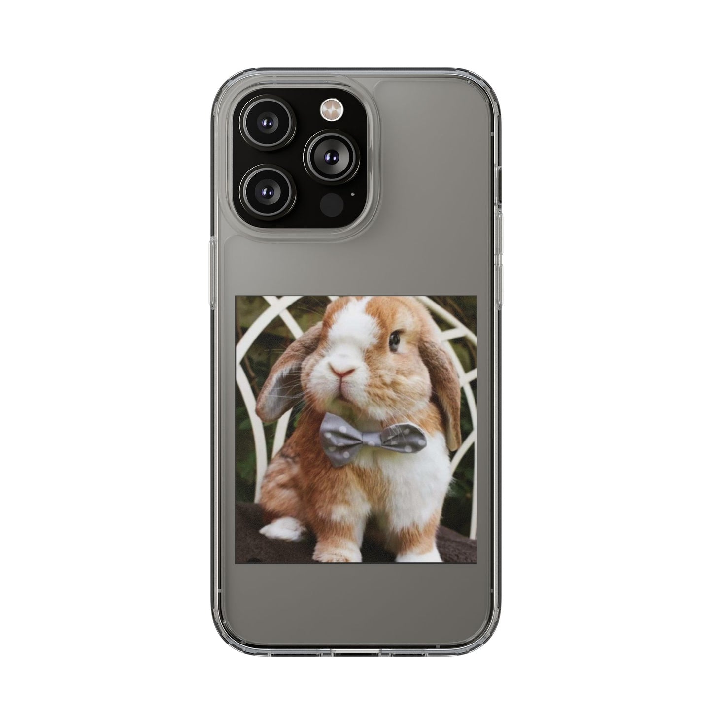 Clear Bunny Phone Case, Cute Rabbit Clear Case, Transparent Phone Cover, Animal Lover Gift, Easter Gift, Pet Lovers