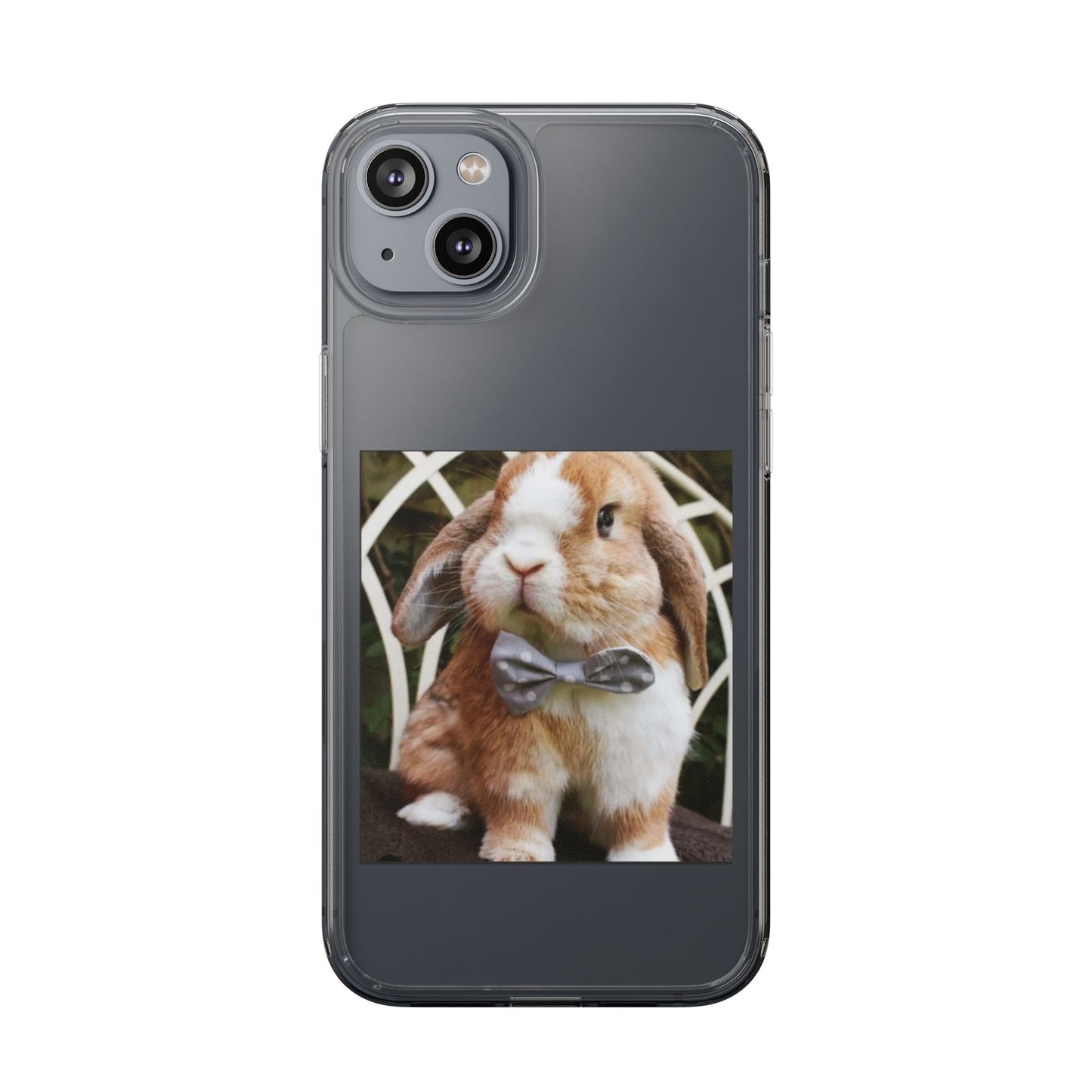 Clear Bunny Phone Case, Cute Rabbit Clear Case, Transparent Phone Cover, Animal Lover Gift, Easter Gift, Pet Lovers