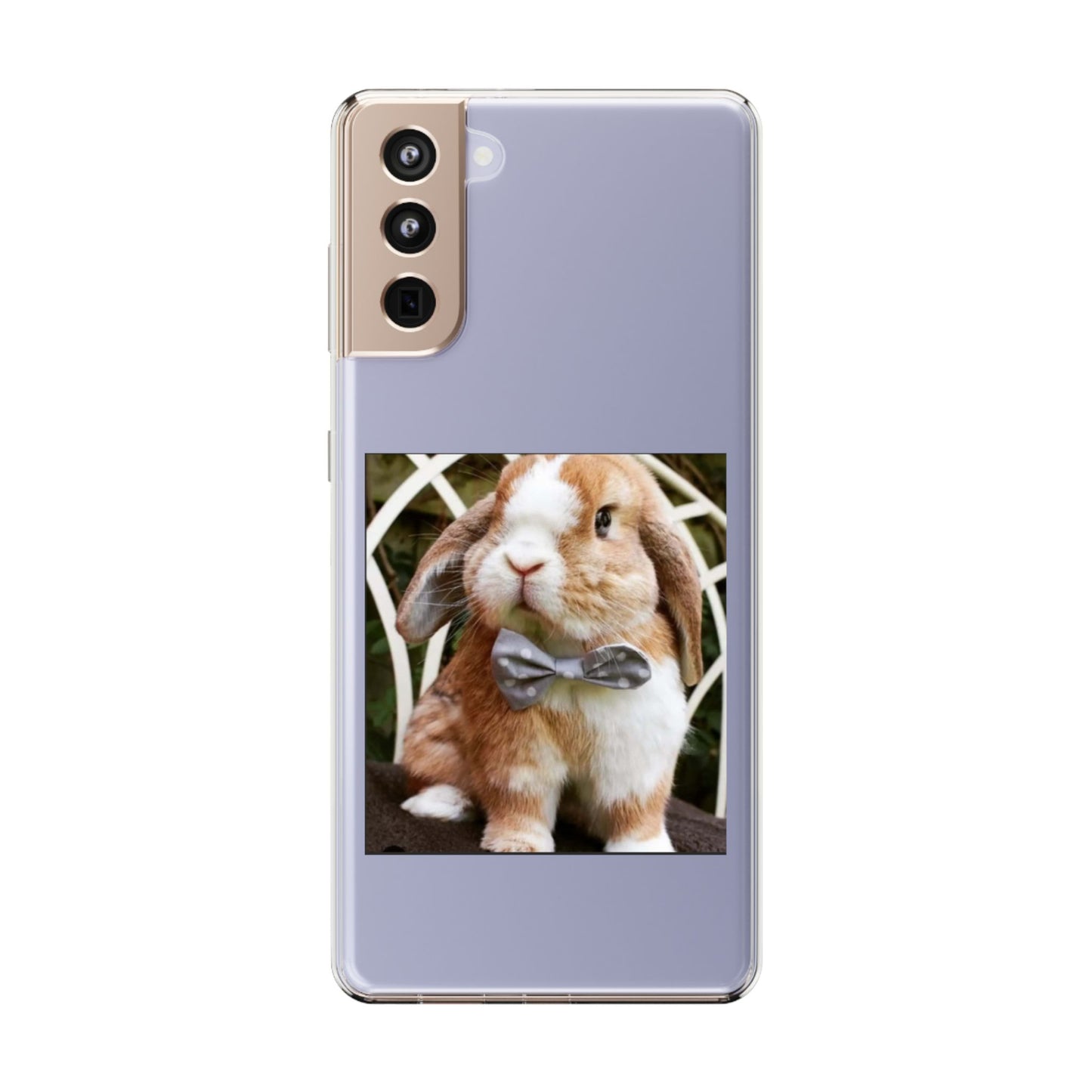 Clear Bunny Phone Case, Cute Rabbit Clear Case, Transparent Phone Cover, Animal Lover Gift, Easter Gift, Pet Lovers