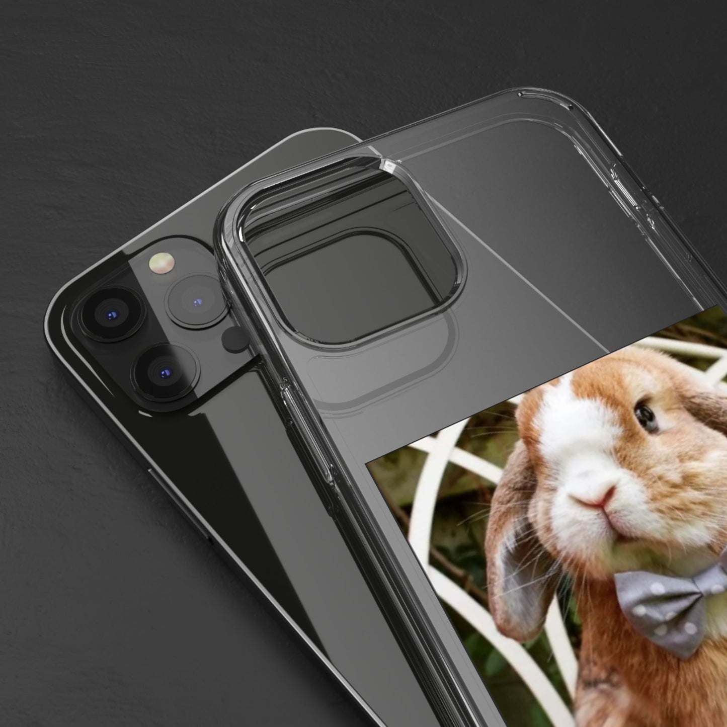 Clear Bunny Phone Case, Cute Rabbit Clear Case, Transparent Phone Cover, Animal Lover Gift, Easter Gift, Pet Lovers