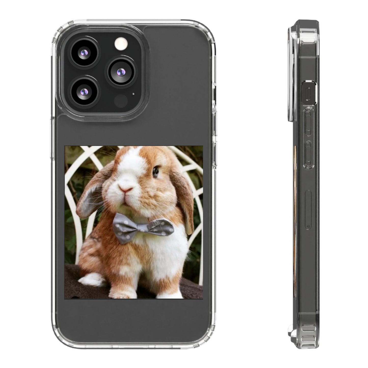 Clear Bunny Phone Case, Cute Rabbit Clear Case, Transparent Phone Cover, Animal Lover Gift, Easter Gift, Pet Lovers
