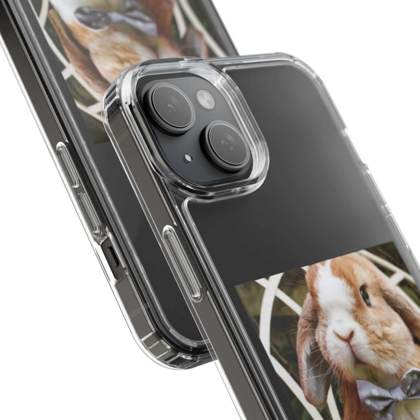 Clear Bunny Phone Case, Cute Rabbit Clear Case, Transparent Phone Cover, Animal Lover Gift, Easter Gift, Pet Lovers