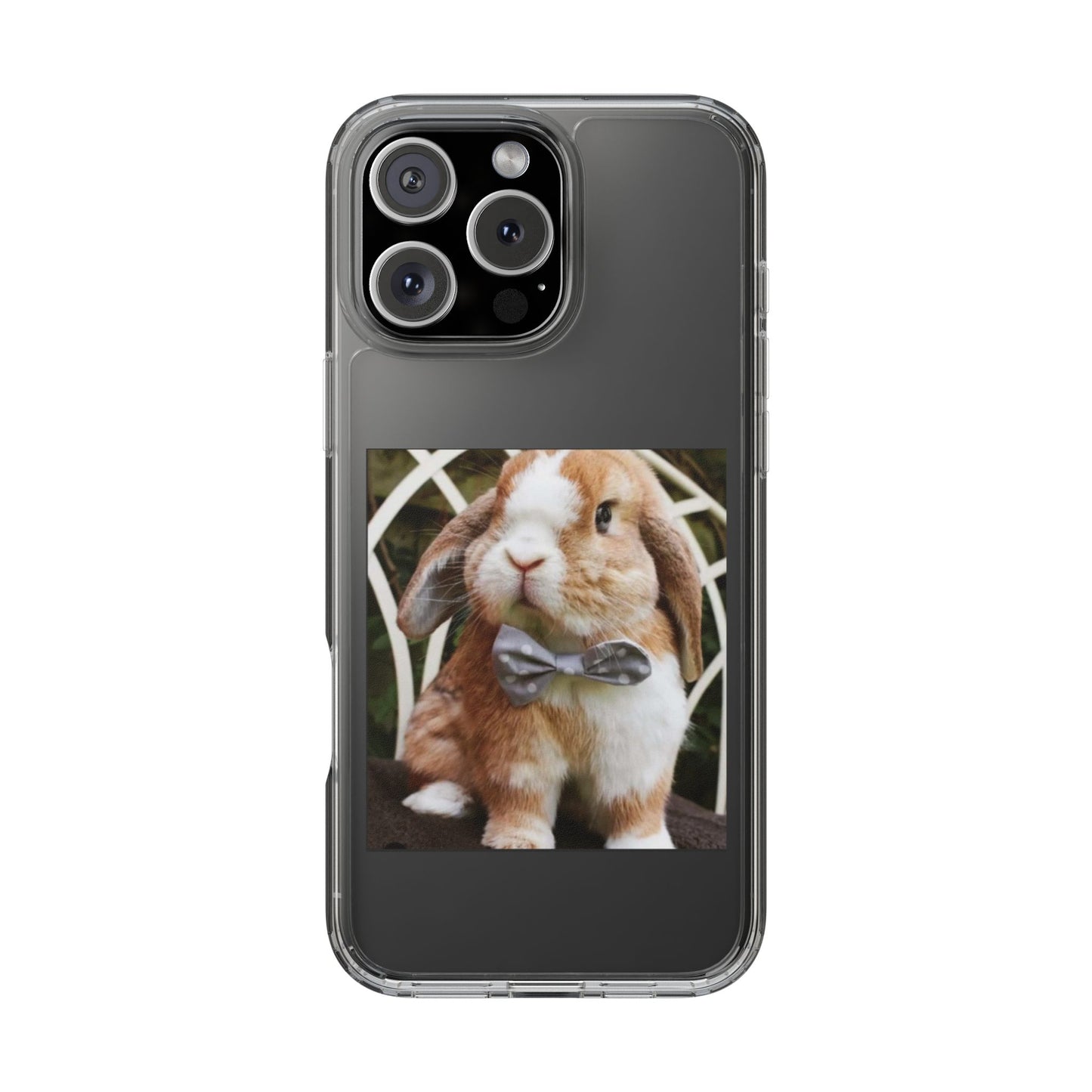 Clear Bunny Phone Case, Cute Rabbit Clear Case, Transparent Phone Cover, Animal Lover Gift, Easter Gift, Pet Lovers