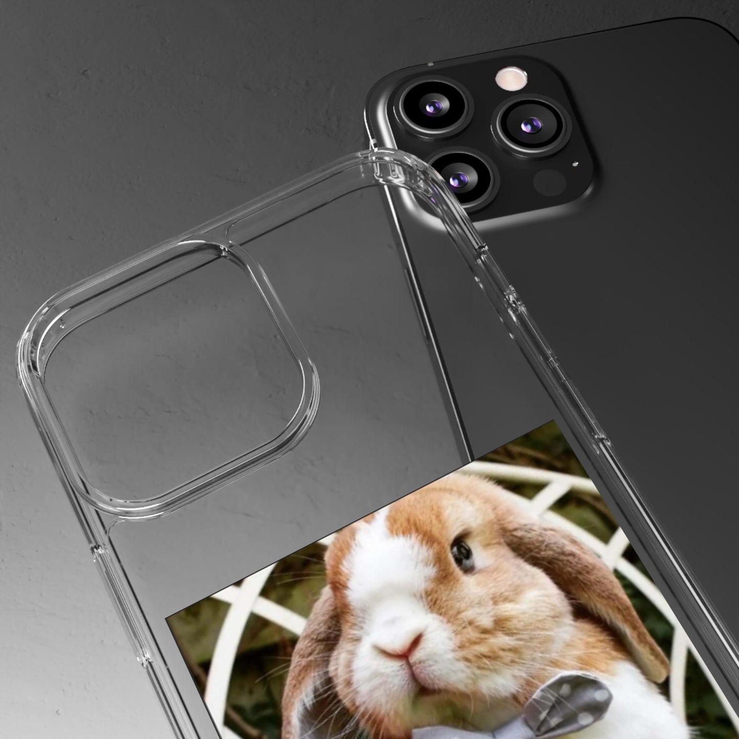 Clear Bunny Phone Case, Cute Rabbit Clear Case, Transparent Phone Cover, Animal Lover Gift, Easter Gift, Pet Lovers