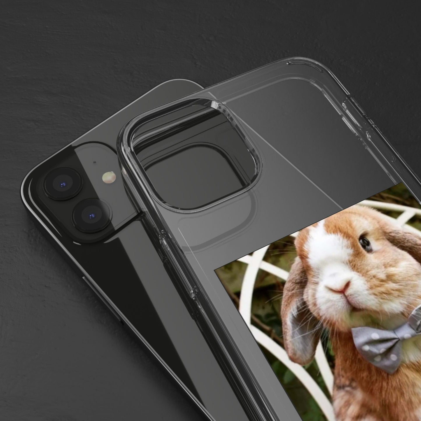 Clear Bunny Phone Case, Cute Rabbit Clear Case, Transparent Phone Cover, Animal Lover Gift, Easter Gift, Pet Lovers