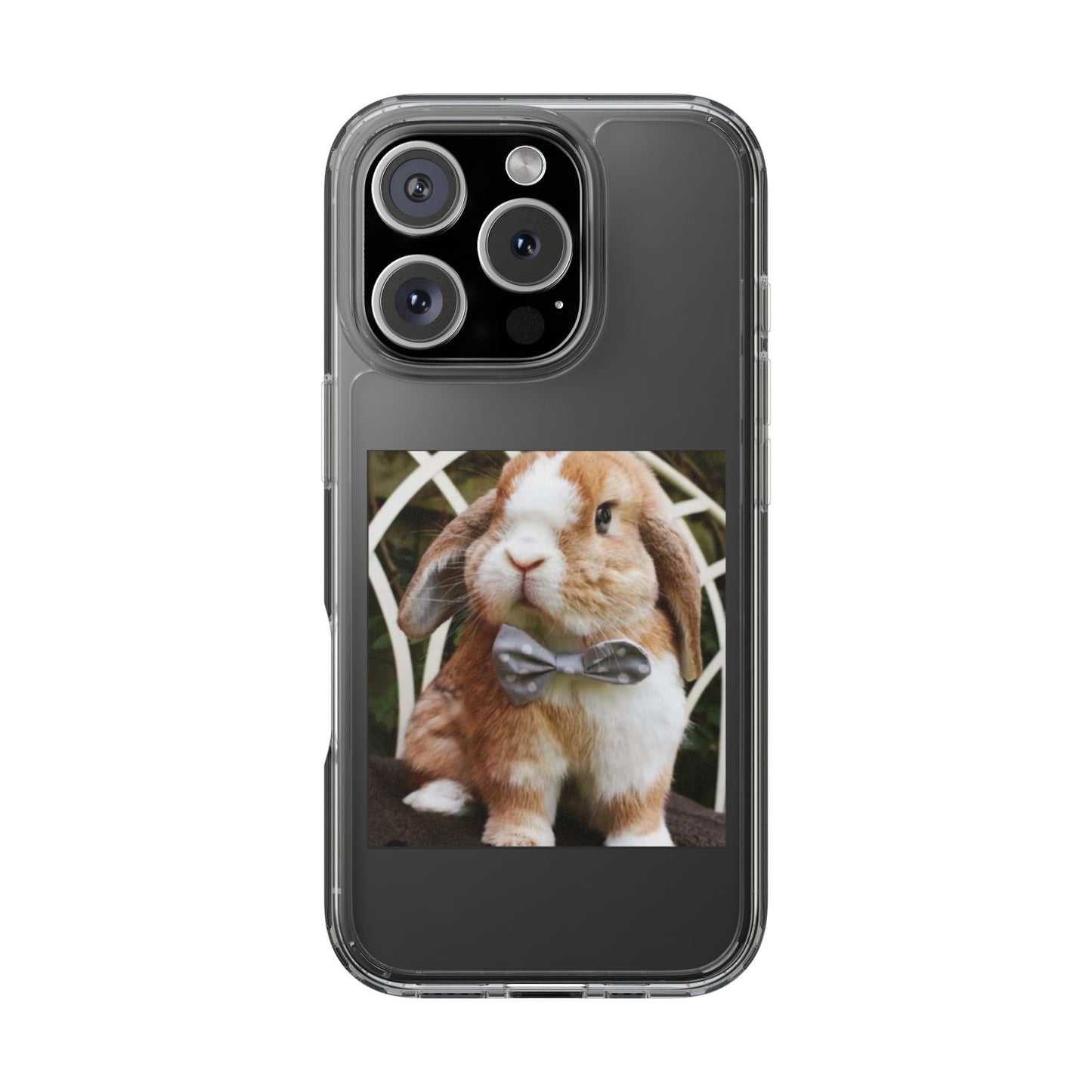 Clear Bunny Phone Case, Cute Rabbit Clear Case, Transparent Phone Cover, Animal Lover Gift, Easter Gift, Pet Lovers