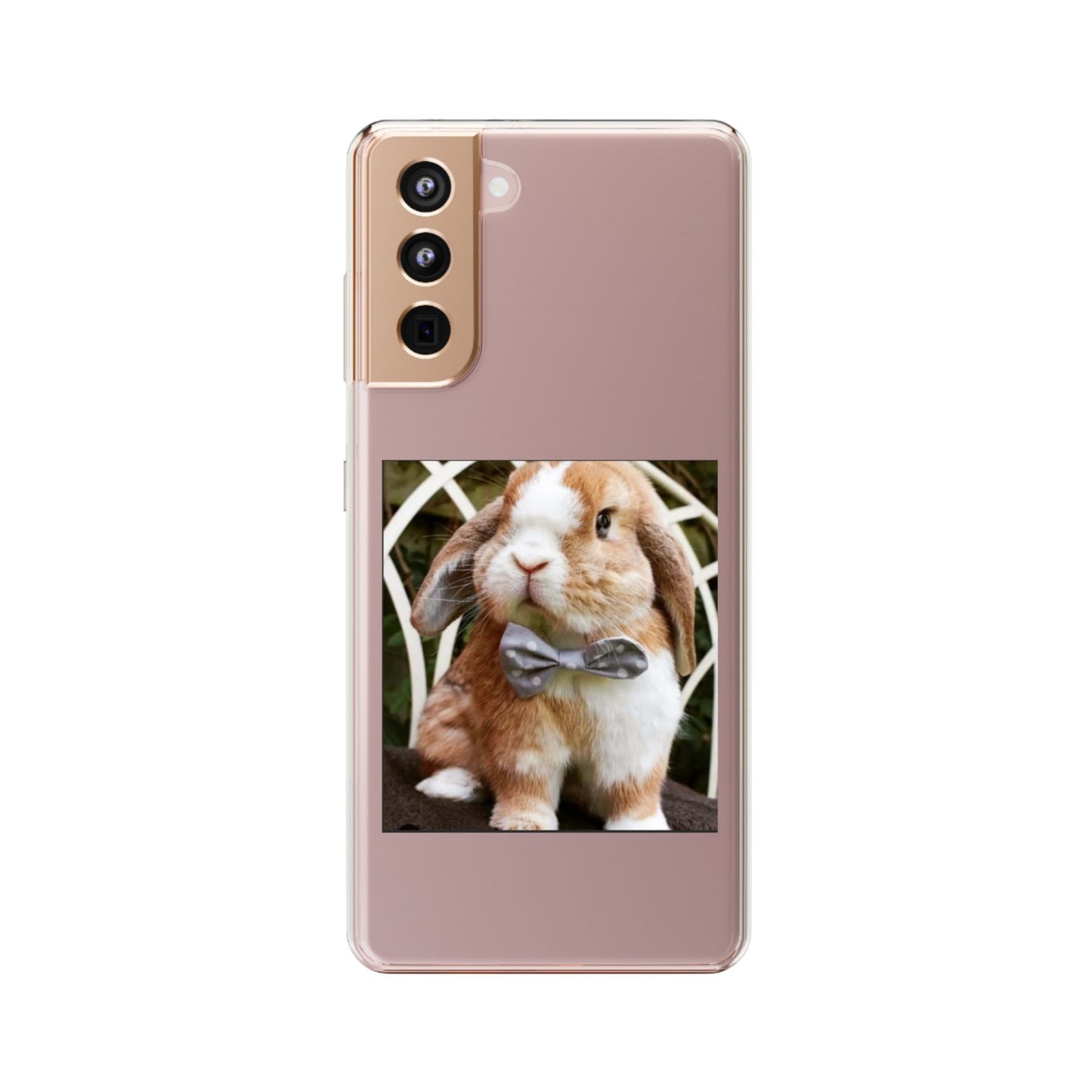 Clear Bunny Phone Case, Cute Rabbit Clear Case, Transparent Phone Cover, Animal Lover Gift, Easter Gift, Pet Lovers