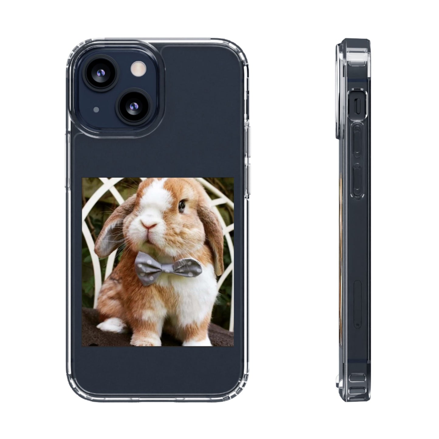 Clear Bunny Phone Case, Cute Rabbit Clear Case, Transparent Phone Cover, Animal Lover Gift, Easter Gift, Pet Lovers