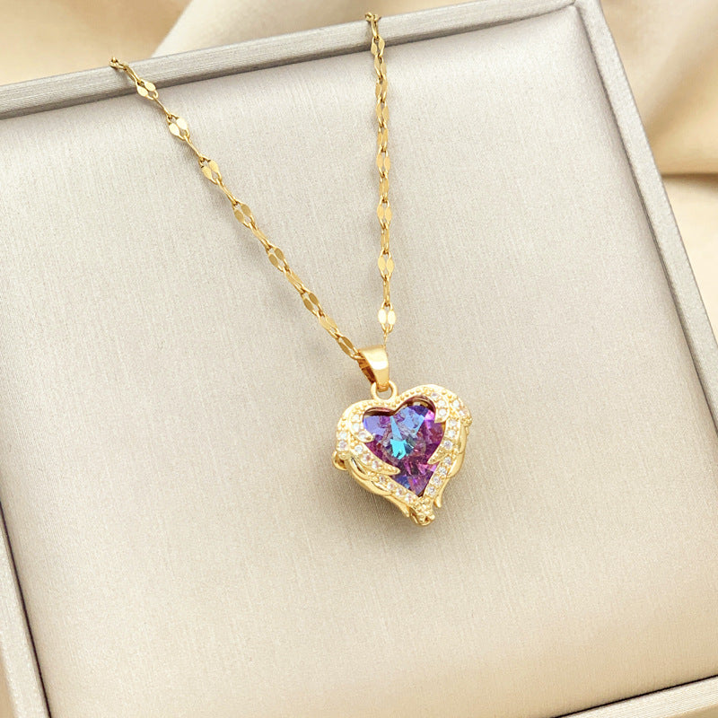 RKL™ Heart Shaped Gold Pendant Necklace