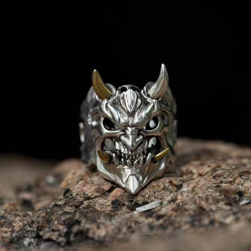 RKL™ Retro Punk Ghost Men's Open Ring