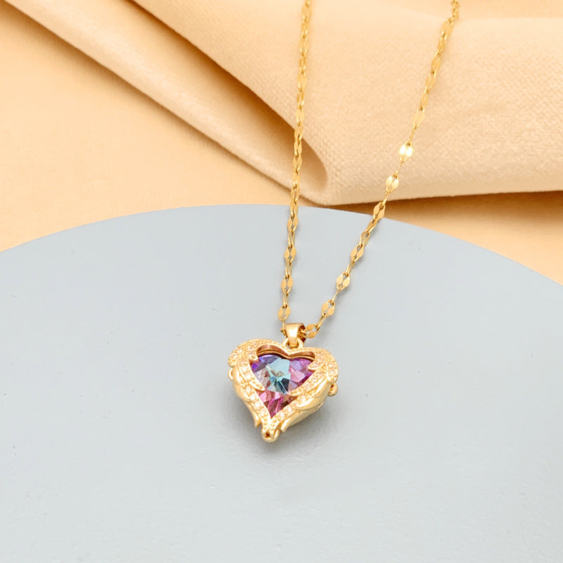 RKL™ Heart Shaped Gold Pendant Necklace