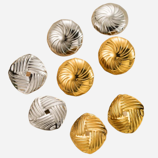 RKL™ Gold Plated Stainless Steel Ear Studs