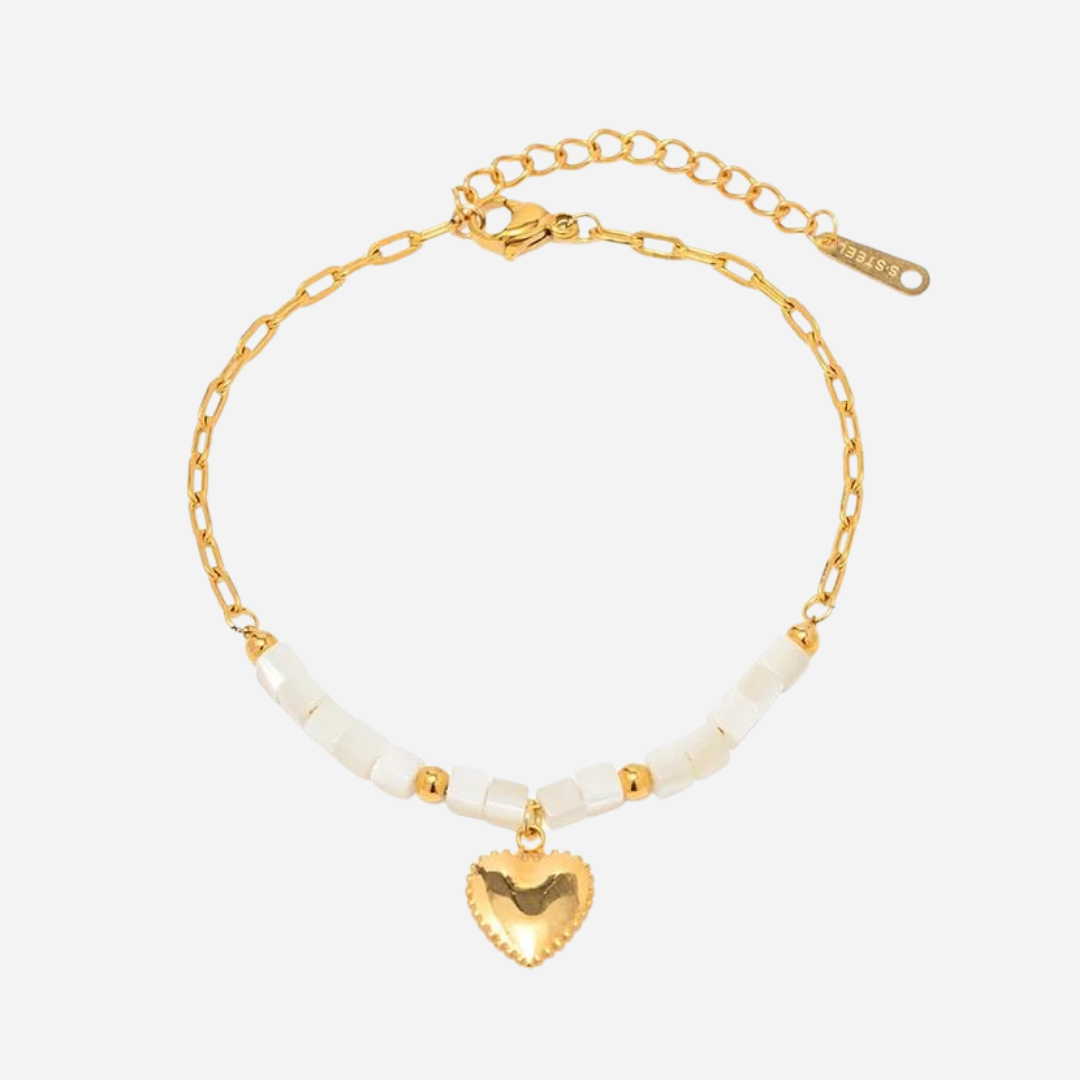 RKL™ Gold-Plated Heart Bracelet & Necklace Set