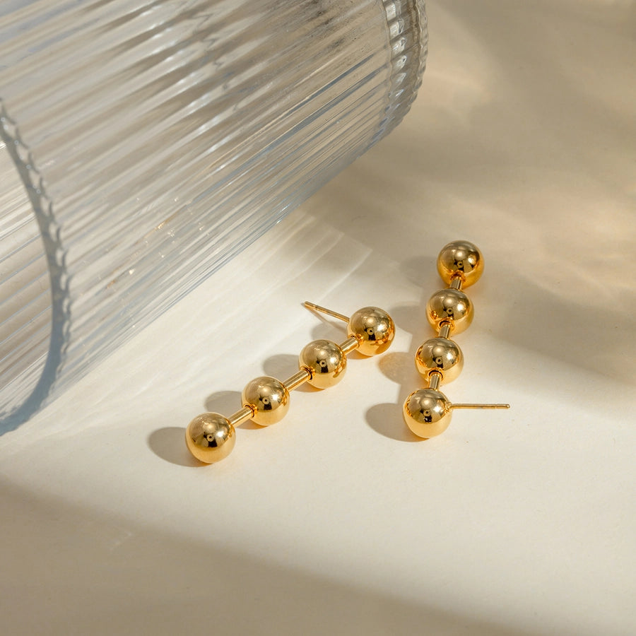 RKL™ IG Style 18K Gold Plated Ball Drop Earrings