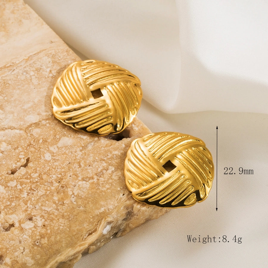 RKL™ Gold Plated Stainless Steel Ear Studs