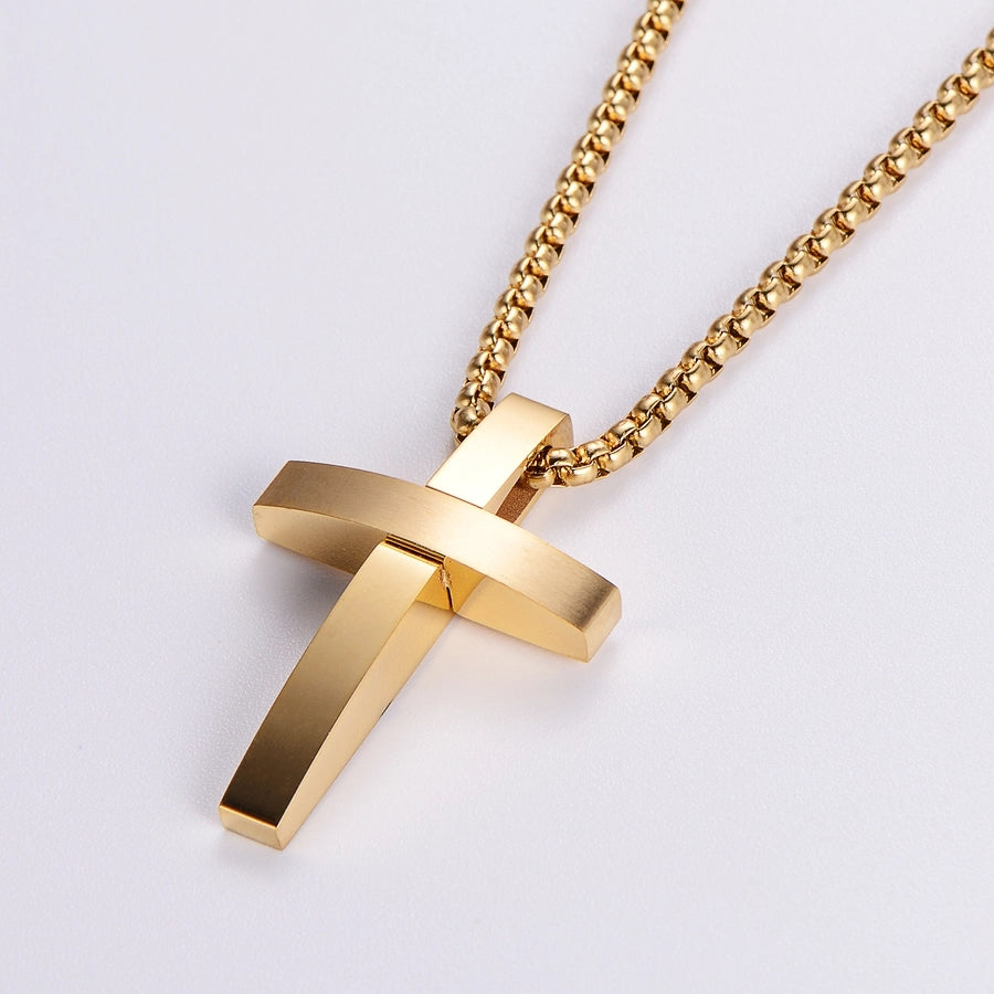 RKL™ Hip-Hop Rock Stainless Steel Cross Pendant Necklace