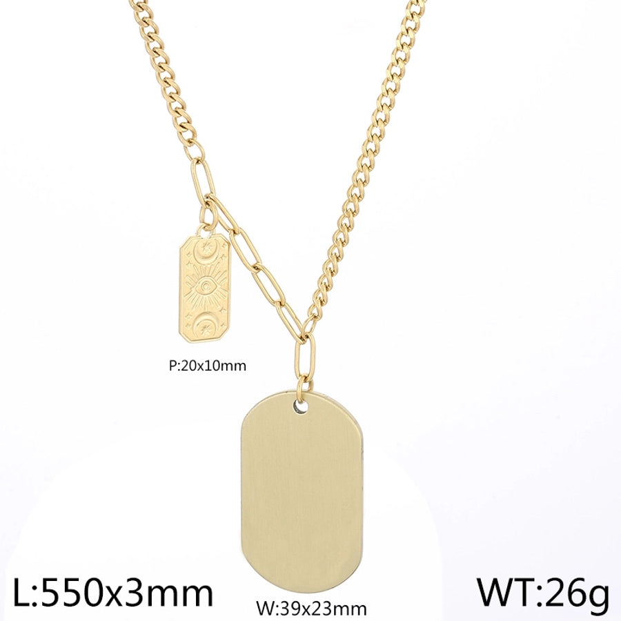 RKL™ Hip-Hop Geometric 18K Gold Men's Pendant Necklace