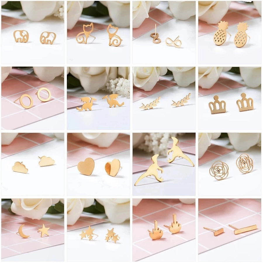 RKL™ Stainless Steel Animal Motif Ear Studs Collection