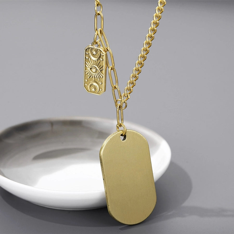 RKL™ Hip-Hop Geometric 18K Gold Men's Pendant Necklace