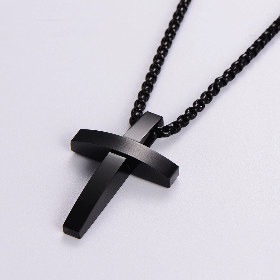 RKL™ Hip-Hop Rock Stainless Steel Cross Pendant Necklace