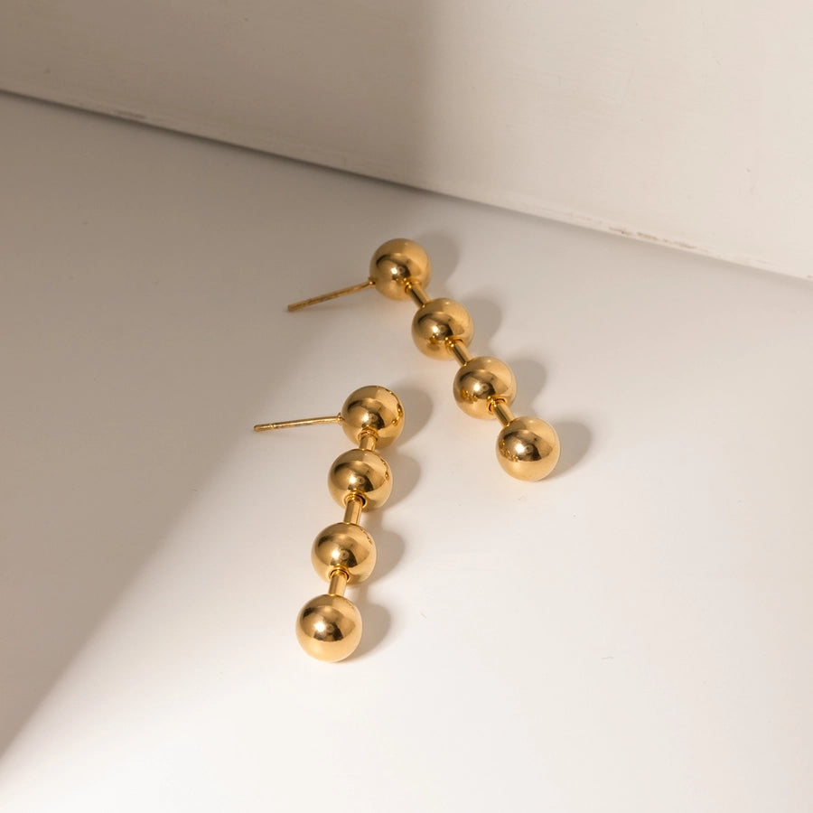 RKL™ IG Style 18K Gold Plated Ball Drop Earrings