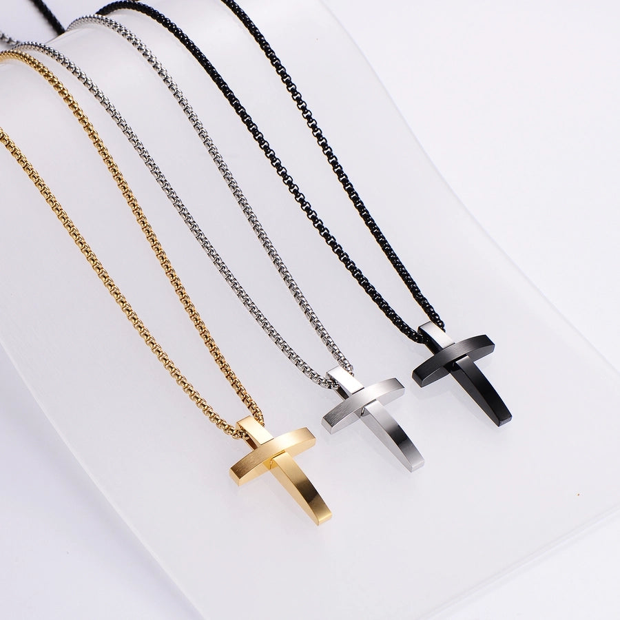 RKL™ Hip-Hop Rock Stainless Steel Cross Pendant Necklace