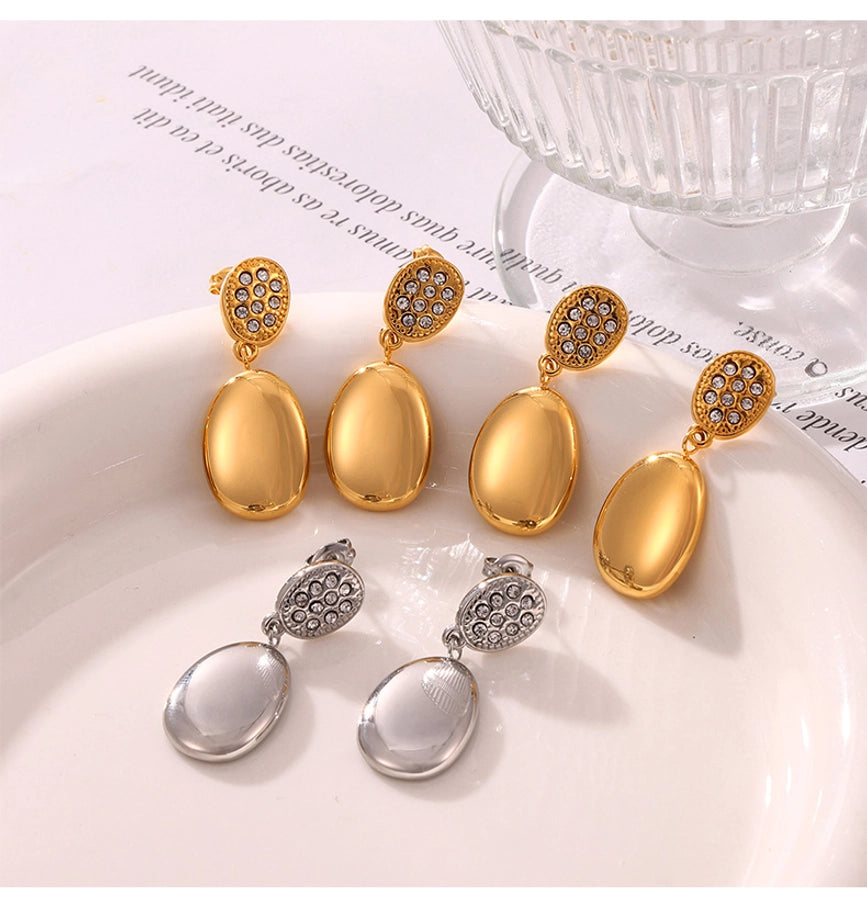 RKL™ Radiant 18K Gold Plated Rhinestone Drop Earrings