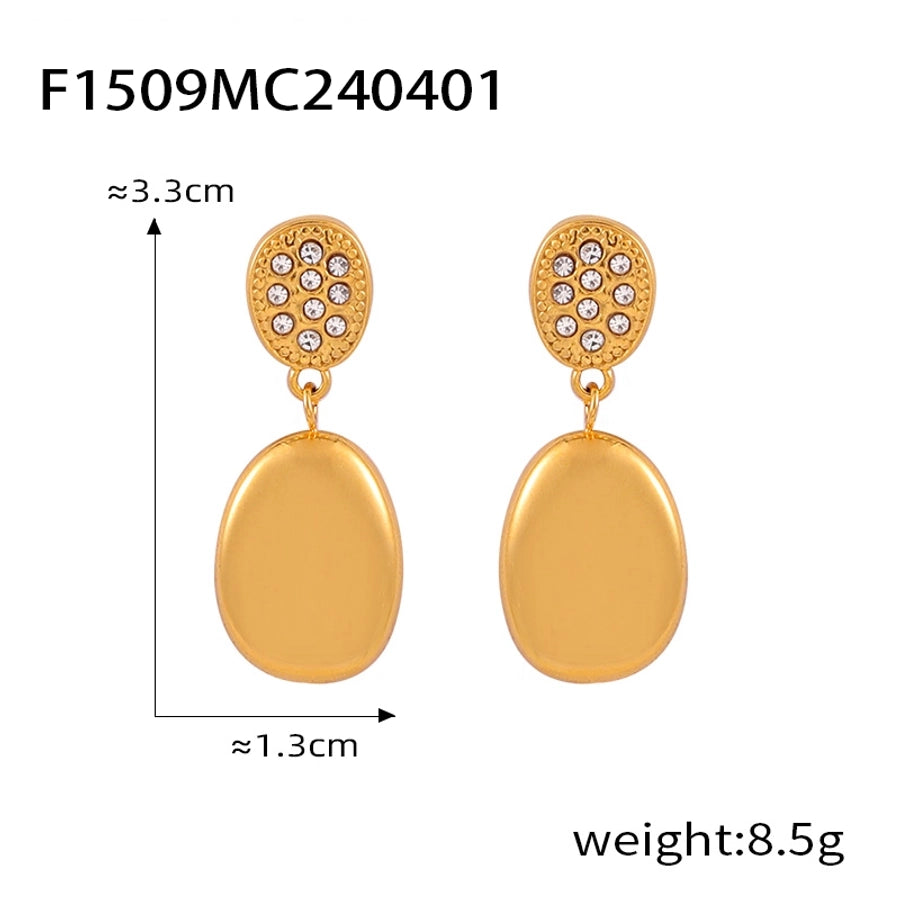 RKL™ Radiant 18K Gold Plated Rhinestone Drop Earrings