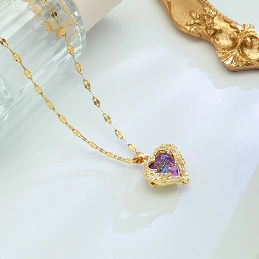 RKL™ Heart Shaped Gold Pendant Necklace