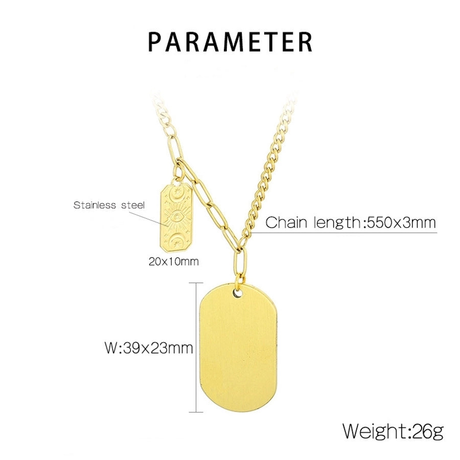 RKL™ Hip-Hop Geometric 18K Gold Men's Pendant Necklace