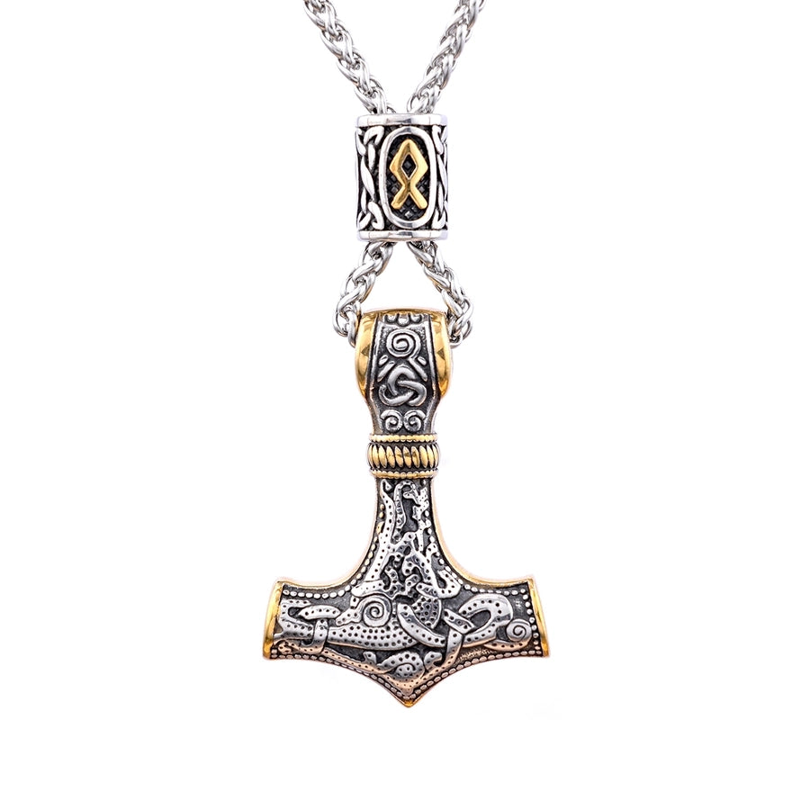 RKL™ Retro Plating Hammer Pendant Necklace