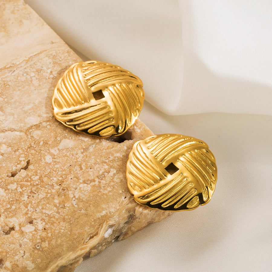 RKL™ Gold Plated Stainless Steel Ear Studs