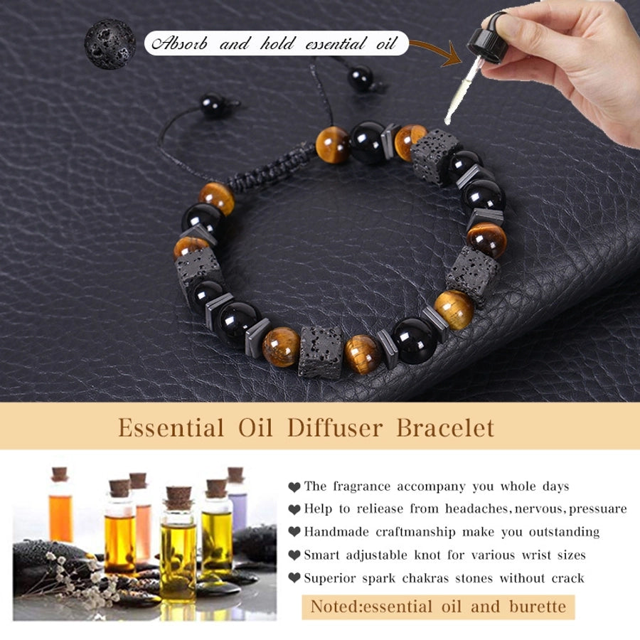 RKL™ Retro Natural Stone Beaded Men's Bracelet