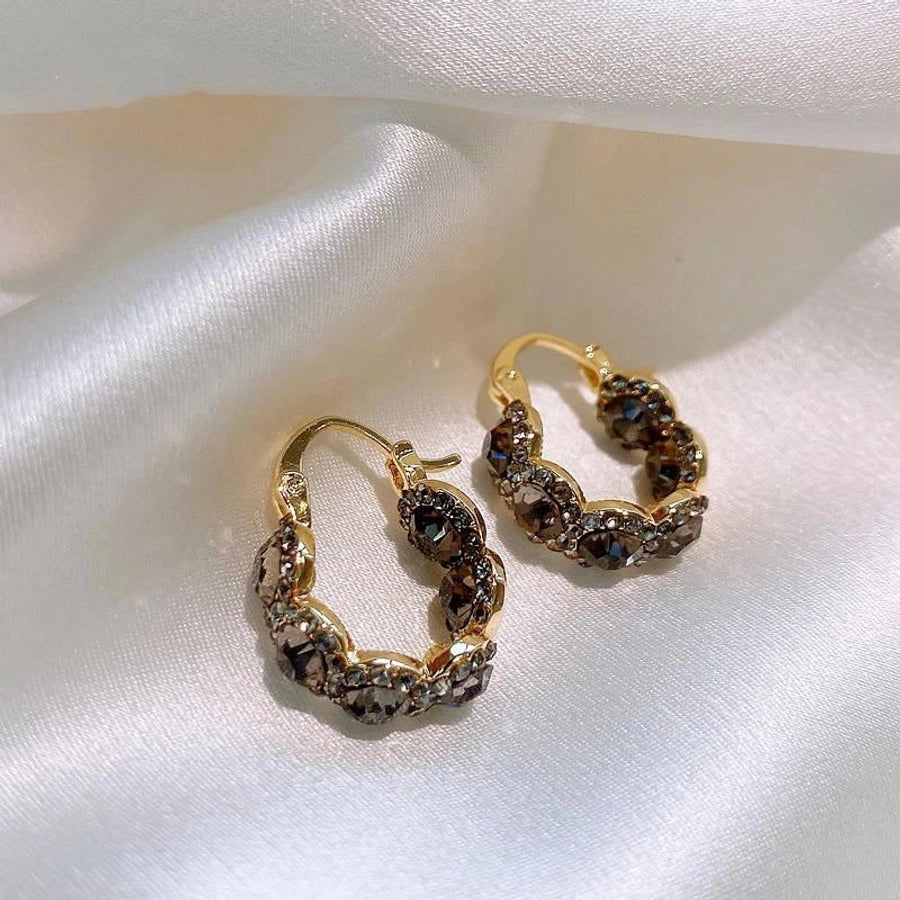 RKL™ Irregular Rhinestone Inlay Alloy Earrings