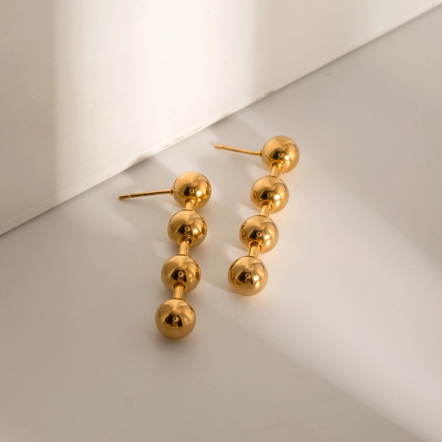 RKL™ IG Style 18K Gold Plated Ball Drop Earrings