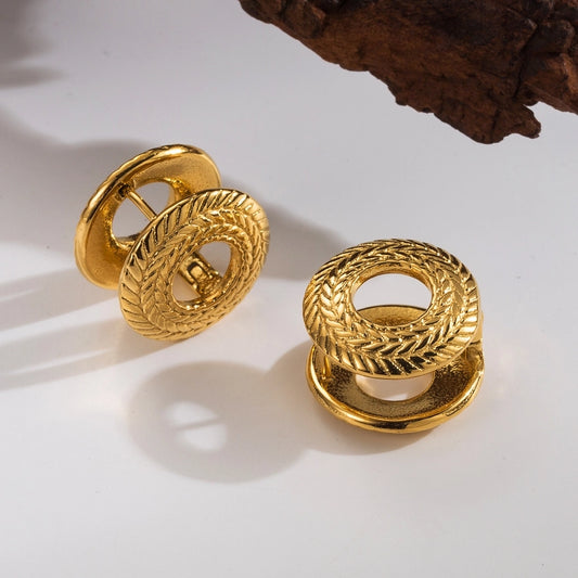 RKL™ Luxe Gold Plated Stainless Steel Ear Studs