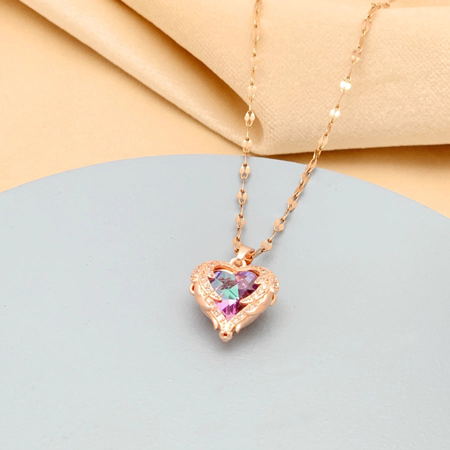 RKL™ Heart Shaped Gold Pendant Necklace