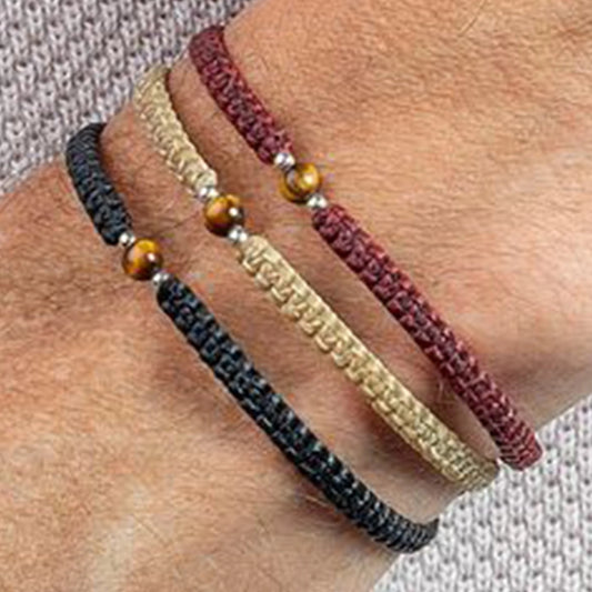 RKL™ Streetwear Tiger Eye Men's Drawstring Bracelet