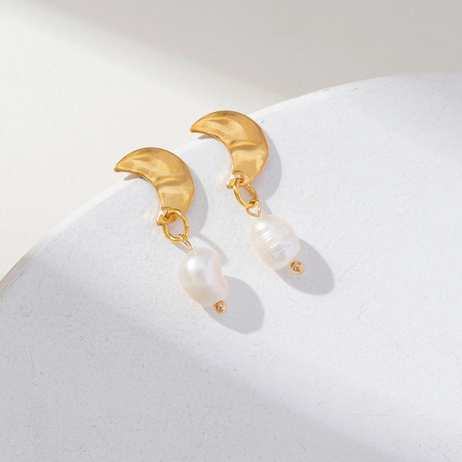 RKL™ Moon Pearl Drop Earrings