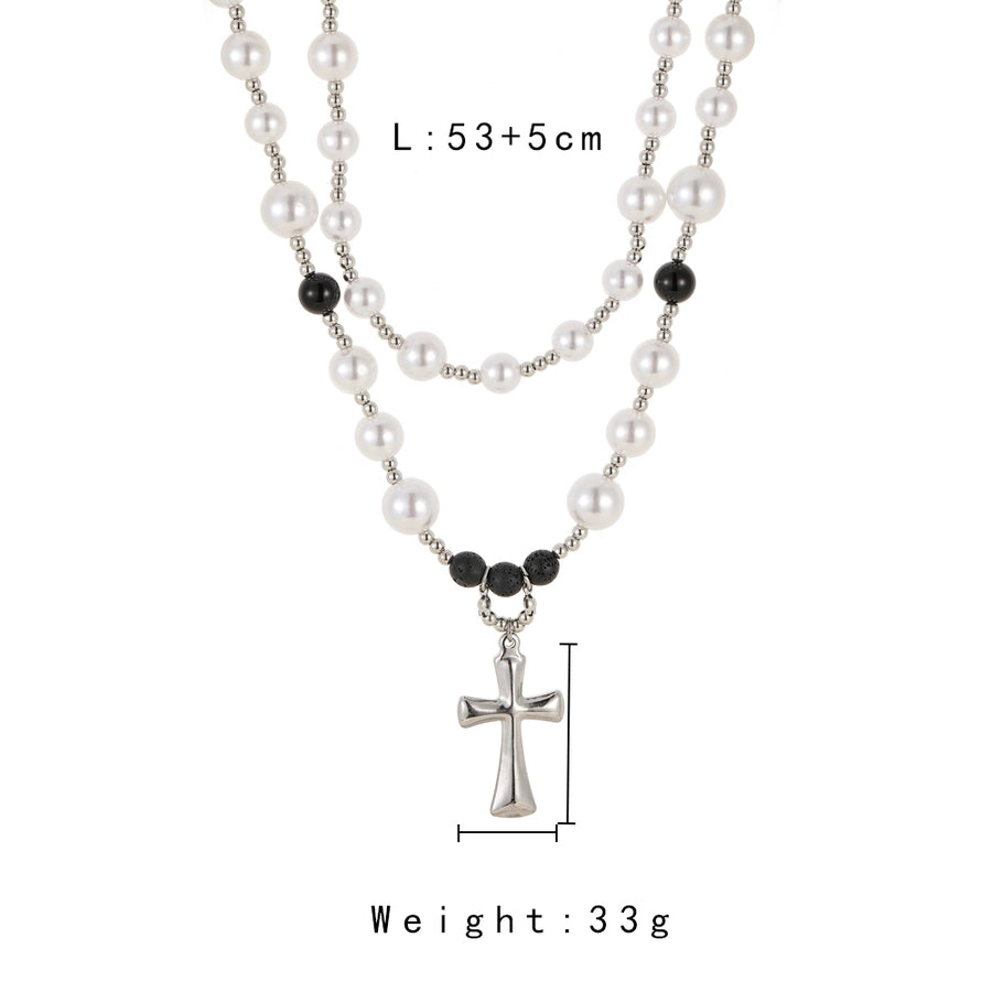 RKL™ Men's Rock Streetwear Cross Pendant Necklace