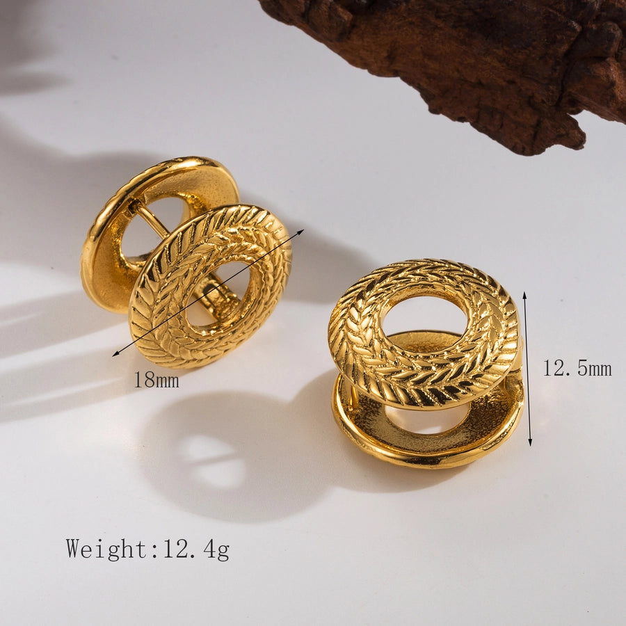 RKL™ Luxe Gold Plated Stainless Steel Ear Studs