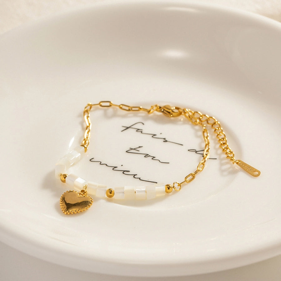 RKL™ Gold-Plated Heart Bracelet & Necklace Set