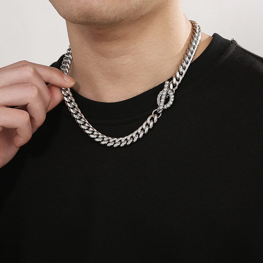 RKL™ Solid Color Stainless Steel Cuban Link Necklace